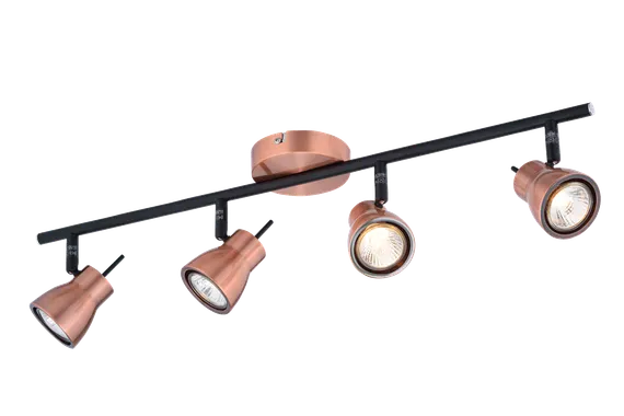 Светильник Sfera Sveta 8746-04/I502 RAB+BK, 4×15 Вт, чёрный и медный