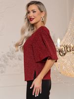 Блуза праздничная Ты ослепляешь! (красная) Б16491-1М LT Collection