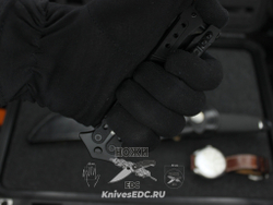 Складной нож НОКС Балисонг 203-440401 Black c клинком из стали 440C, рукоять G10