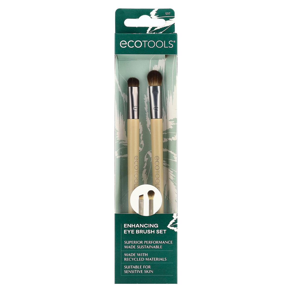 EcoTools, Набор кистей для макияжа глаз, 2 шт.