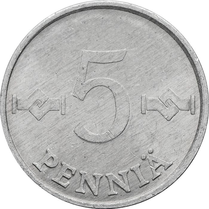 5 пенни 1977-1990 Финляндия