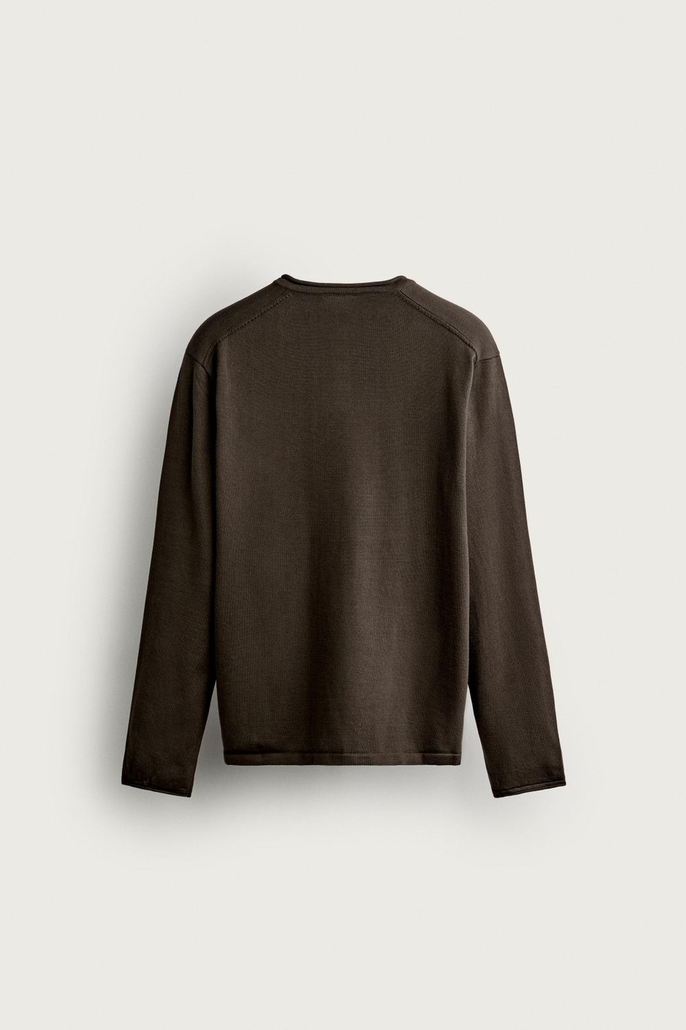 ТРИКОТАЖНАЯ ФУТБОЛКА В ПОЛОСКУ С ВОРОТНИКОМ ХЕНЛИ — ZARA
