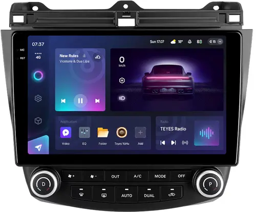 Магнитола для Honda Accord 7 2003-2008 (рамка вниз) - Teyes CC3-2K монитор 10.36" 2K QLED на Android 10, Быстрая, CarPlay, 4G SIM-слот