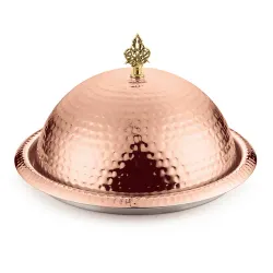 Блюдо для подачи d 35 см h13,5 см нерж. с нерж. крышкой медное покрытие Copper P.L. Proff Cuisine