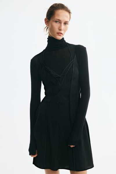 Платье-колокол на бретелях — V-образный вырез, прямой крой - H&M