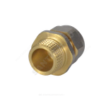 Муфта МП латунь никель обжим Дн 26х3/4" НР ГОСТ 32415-2013 7001 Aquasfera 7001-05