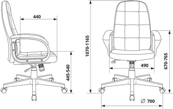Кресло руководителя Бюрократ CH 002 Fabric черный Light-20 крестов. пластик