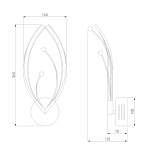 Настенный светильник 90056/1 хром, LED