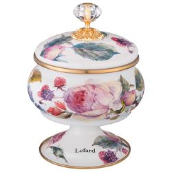 САХАРНИЦА НА НОЖКЕ LEFARD С КРЫШКОЙ,СЕРИЯ ВИНТАЖ, 0,85Л ДИАМЕТР=14 СМ. ВЫСОТА=19 СМ. (КОР=8ШТ.)
