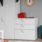 Комод с 3 выдвижными ящиками ПИКСИ, 60х57х60, робкий подснежник