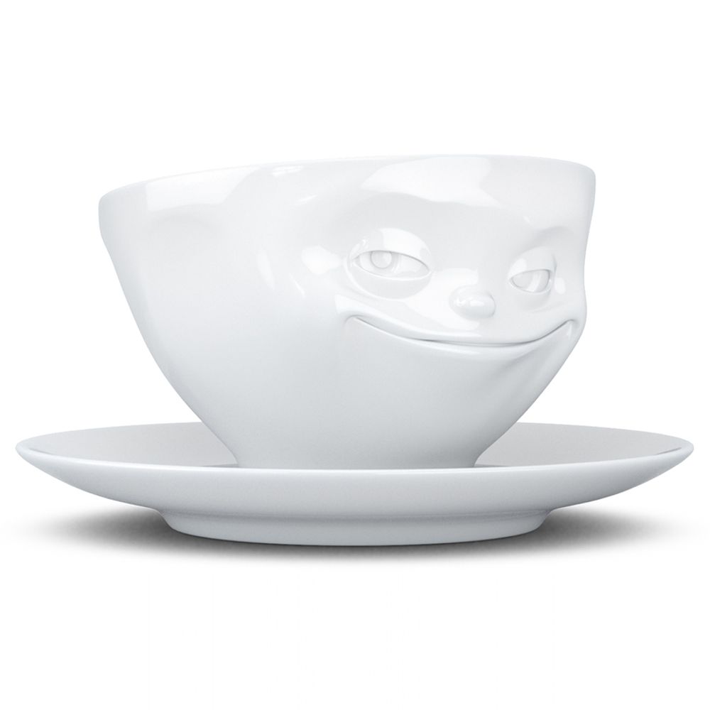 Чайная пара Grinning, 200 мл, белая