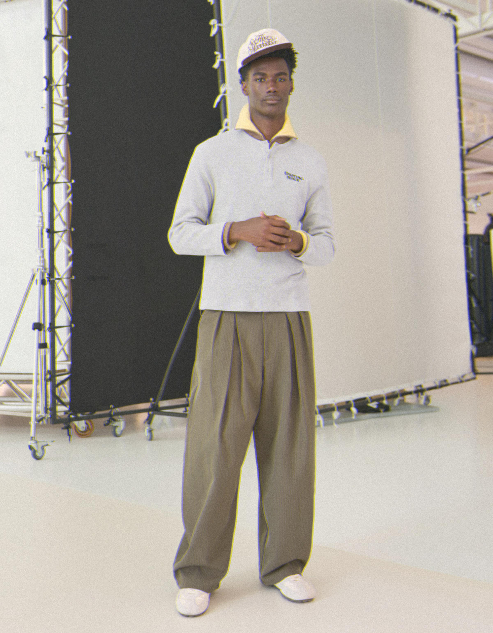 Мужской лонгслив-хенли с принтом, арт. 3692/443 - BERSHKA