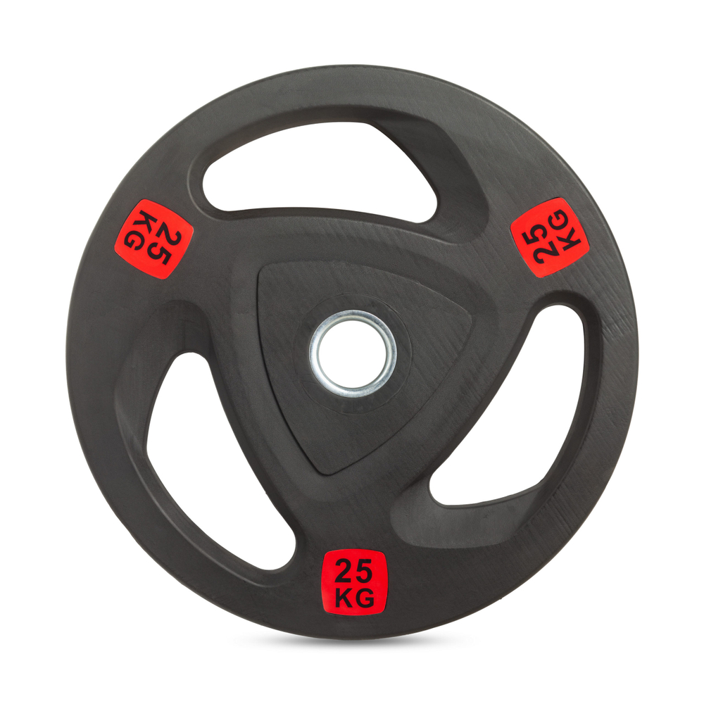 Диск 51 мм. NEO обрезиненный с 3-мя хватами 25 кг, VictoryFit VF-ST51250