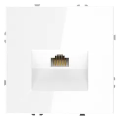 Розетка компьютерная RJ45 Cat 6 Voltum S70 Белый глянцевый VLS060101