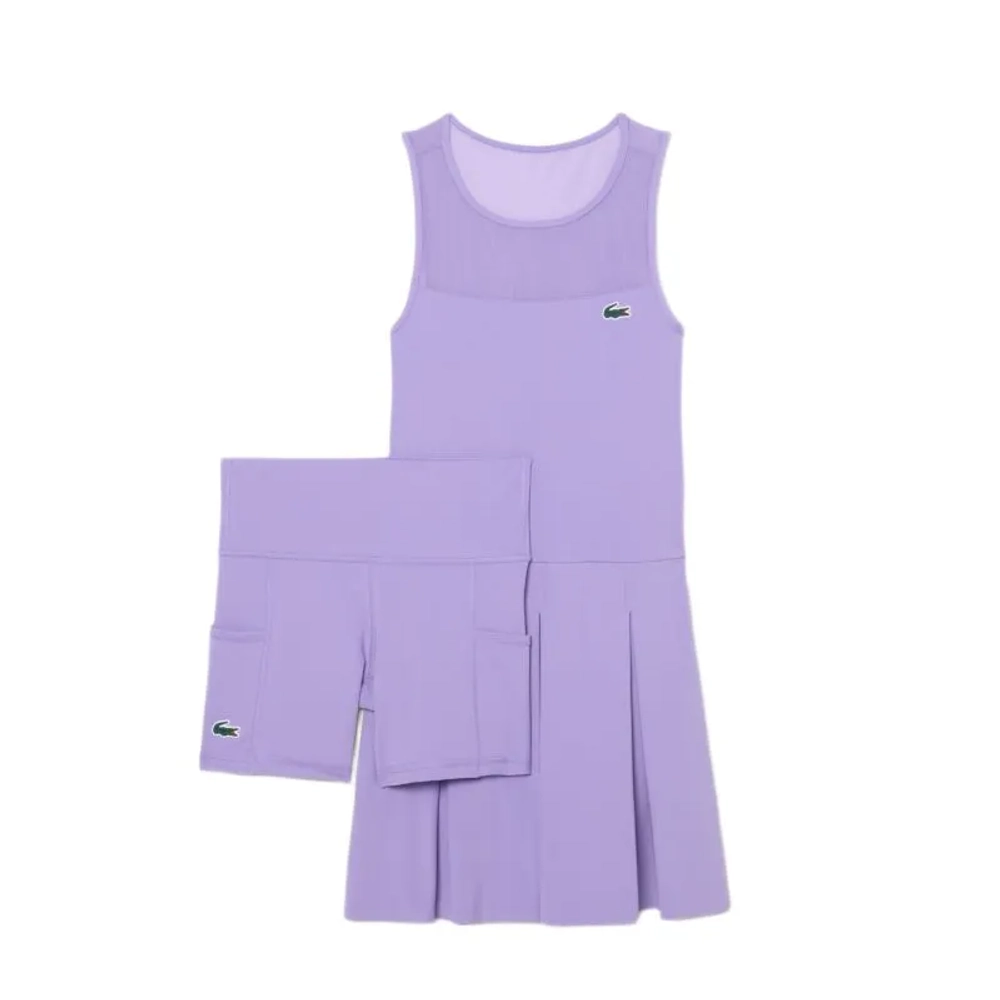 Теннисное платье Lacoste Dual Fabric Pleated Stretch Tennis - purple