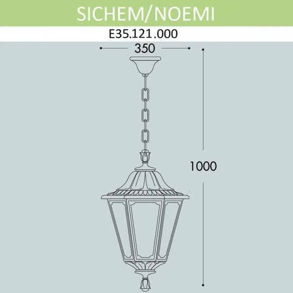 Уличный светильник подвесной Noemi E35.121.000.WXH27 Fumagalli