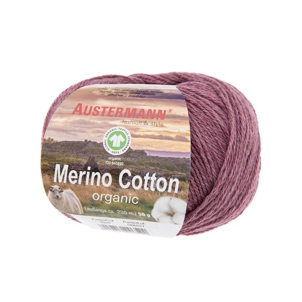 Пряжа Austermann (Аустерманн) Merino Cotton organic / уп.10 мот. по 50 г, 230 м, 12005