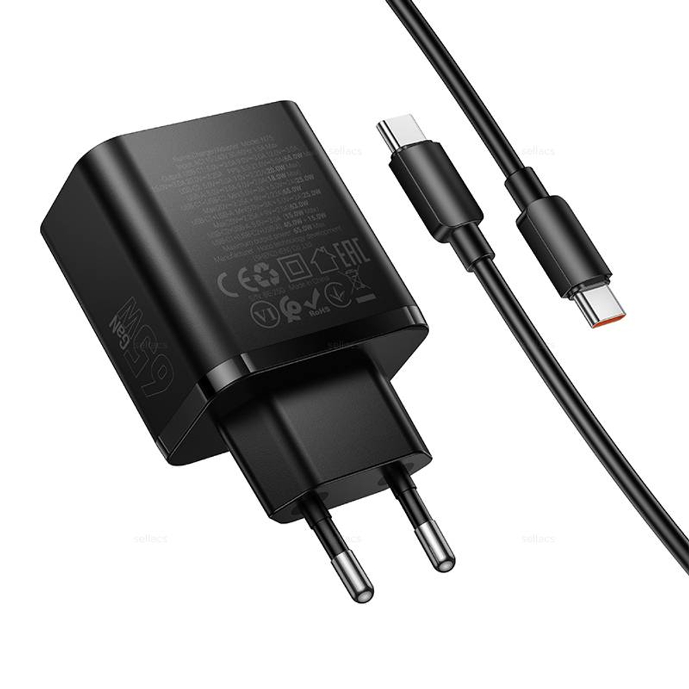 Зарядное устройство для Type-C Hoco N75 Grande 65W(2C1A)