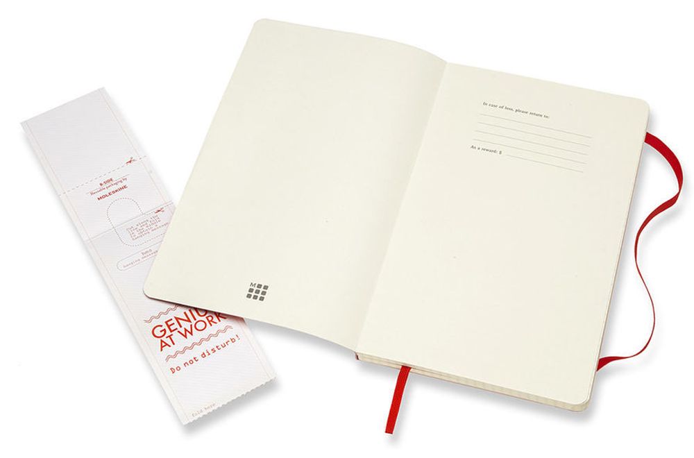Блокнот Moleskine Classic Soft Large 130х210мм 192стр нелинованный мягкая обложка красный (QP618F2)