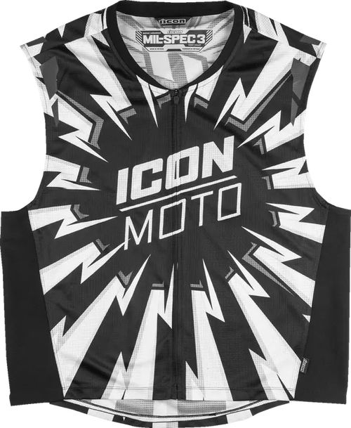 Купить Мотожилет Текстильный Icon Mil-Spec 3 Vest / Черно-белый