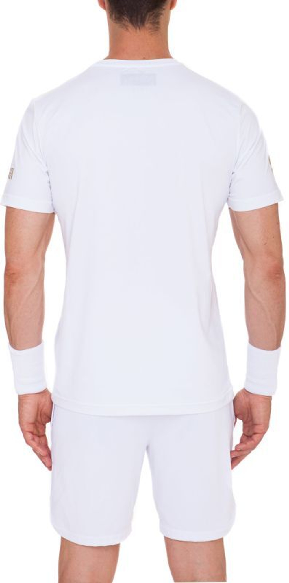 Мужская теннисная футболка Hydrogen Tech Victory T-Shirt - white/gold
