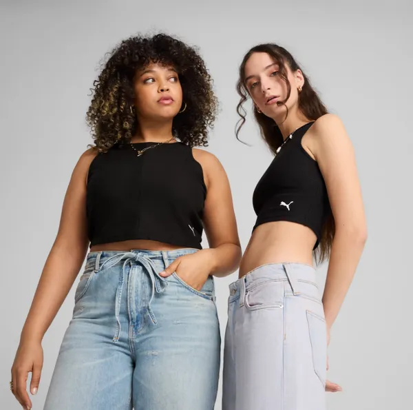 Топ женский PUMA WARDROBE ESS Ribbed Crop Top