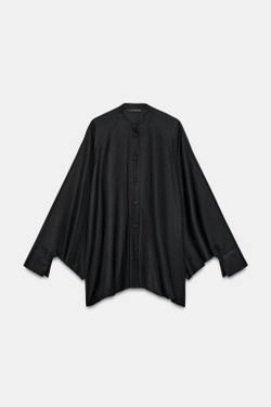 ZARA РУБАШКА С ПОЯСОМ — ZW COLLECTION, ЧЕРНЫЙ