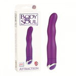 Фиолетовый вибратор Body & Soul Attraction - 18,5 см.