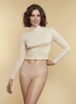 Трусики-слип с завышенной линией талии Belle Cotton (Размер: XL) (Цвет: кофейный)