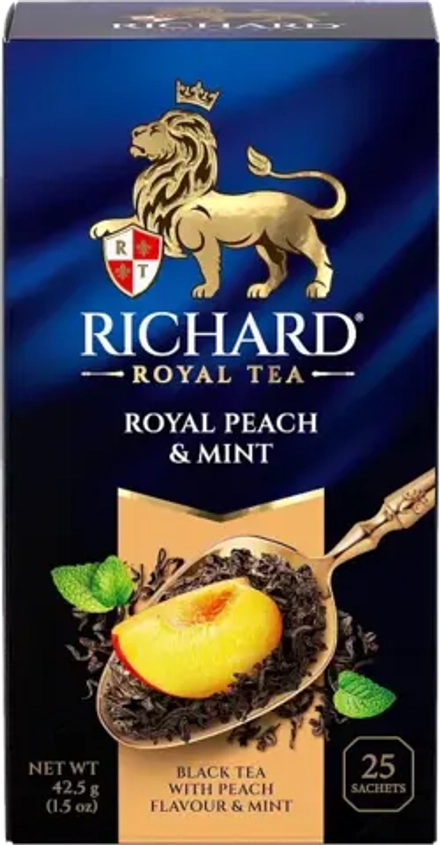 Richard Royal Peach & Mint Чай с персиком и мятой, 25×1,7г. Ричард