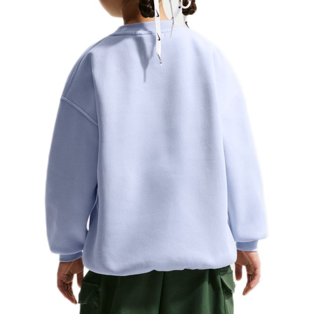 Кофта для девочки теннисная Nike Kids Sportswear Club Fleece Oversized - ghost/white