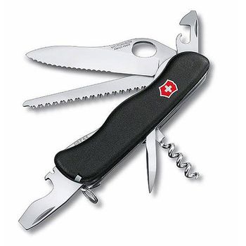 Нож перочинный Victorinox Forester One Hand 111мм 11 функций с фикс черный (0.8363.MW3)