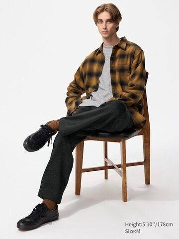UNIQLO ФЛИСОВЫЕ БРЮКИ ДЛИНОЙ ДО ЩИКОЛОТКИ, ЧЕРНЫЙ