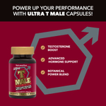 NaturesPlus, Ultra T-Male®, добавка тестостерона для мужчин, максимальная сила действия, 60 двухслойных таблеток