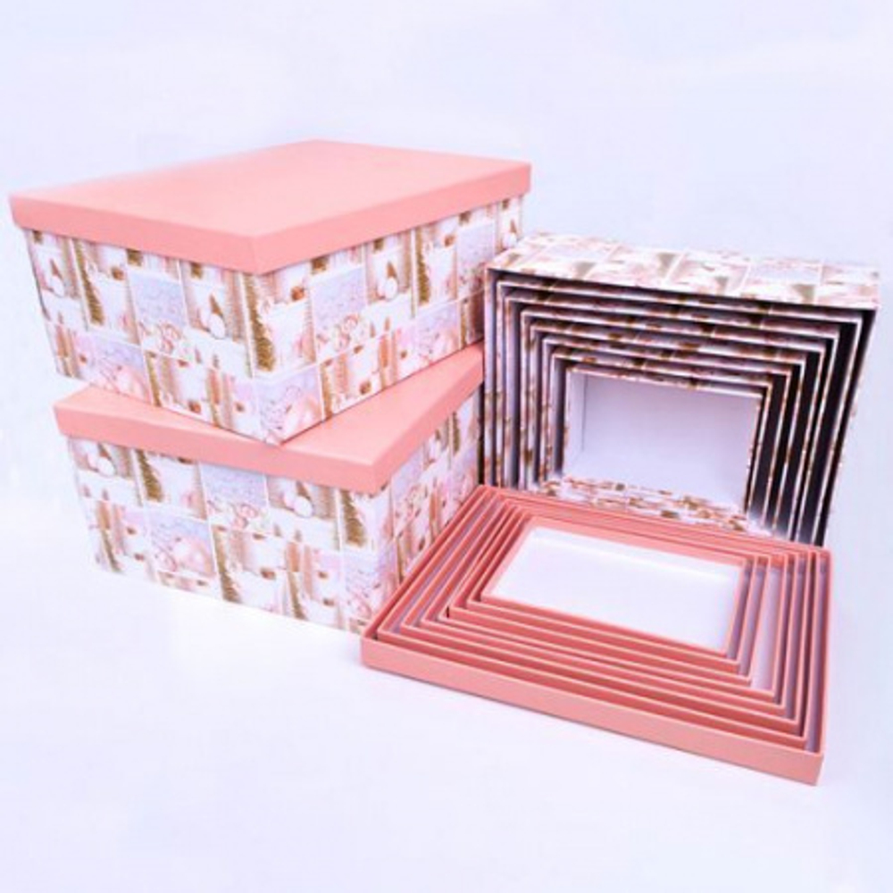 Коробка Прямоугольник  19*13*7,5 Новогодний коллаж
