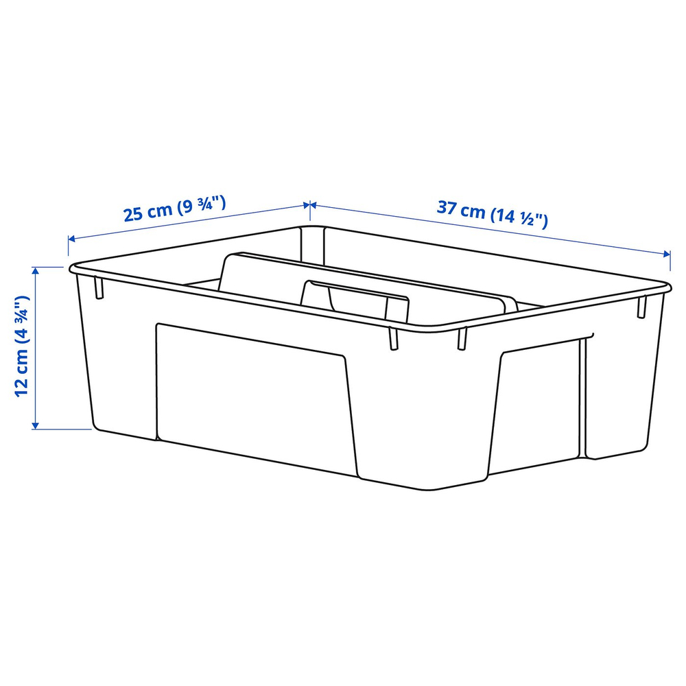 IKEA SAMLA  (ИКЕА САМЛА)  -  Вставка для контейнера 11/22 л - прозрачная 37x25x12 см