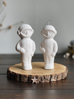 Елочная игрушка Космонавт ссср фигурка для росписи