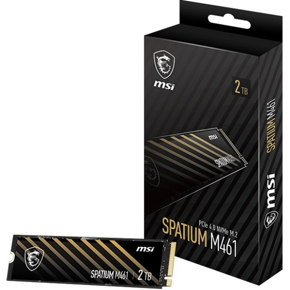 Жесткий диск SSD M.2 2Tb MSI SPATIUM M461, 5000/4200MBs, 880000 IOPS, TLC 3D NAND, 2280, PCI-E4.0x4 (S78-440Q550-P83)