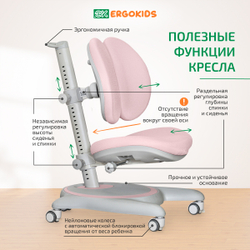 Комплект стол Edmonton Multicolor+ кресло Ortoback Duo розовый