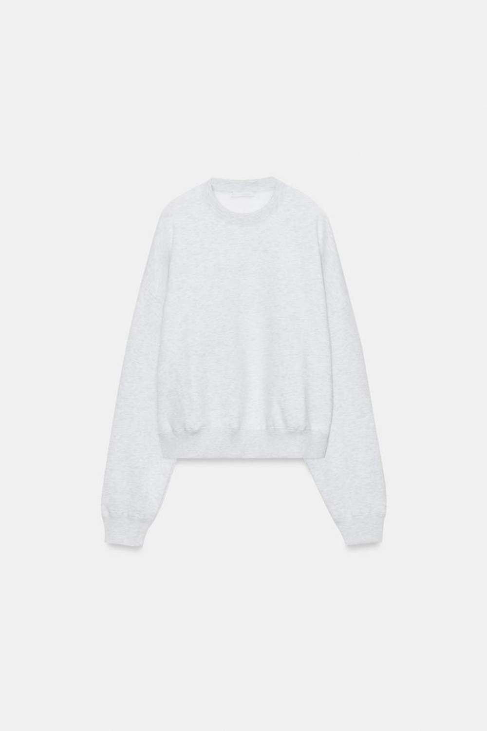 ZARA БАЗОВАЯ ТОЛСТОВКА, СЕРЫЙ МЕЛАНЖ