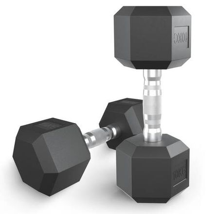 Гантель гексагональная UNIX Fit обрезиненная 10 кг / шт.