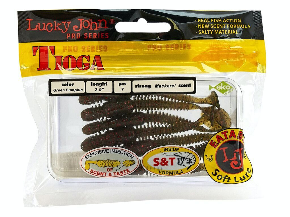 Виброхвосты съедобные LJ Pro Series TIOGA 2.9in (7,4 см), цв. PA03, 7 шт.
