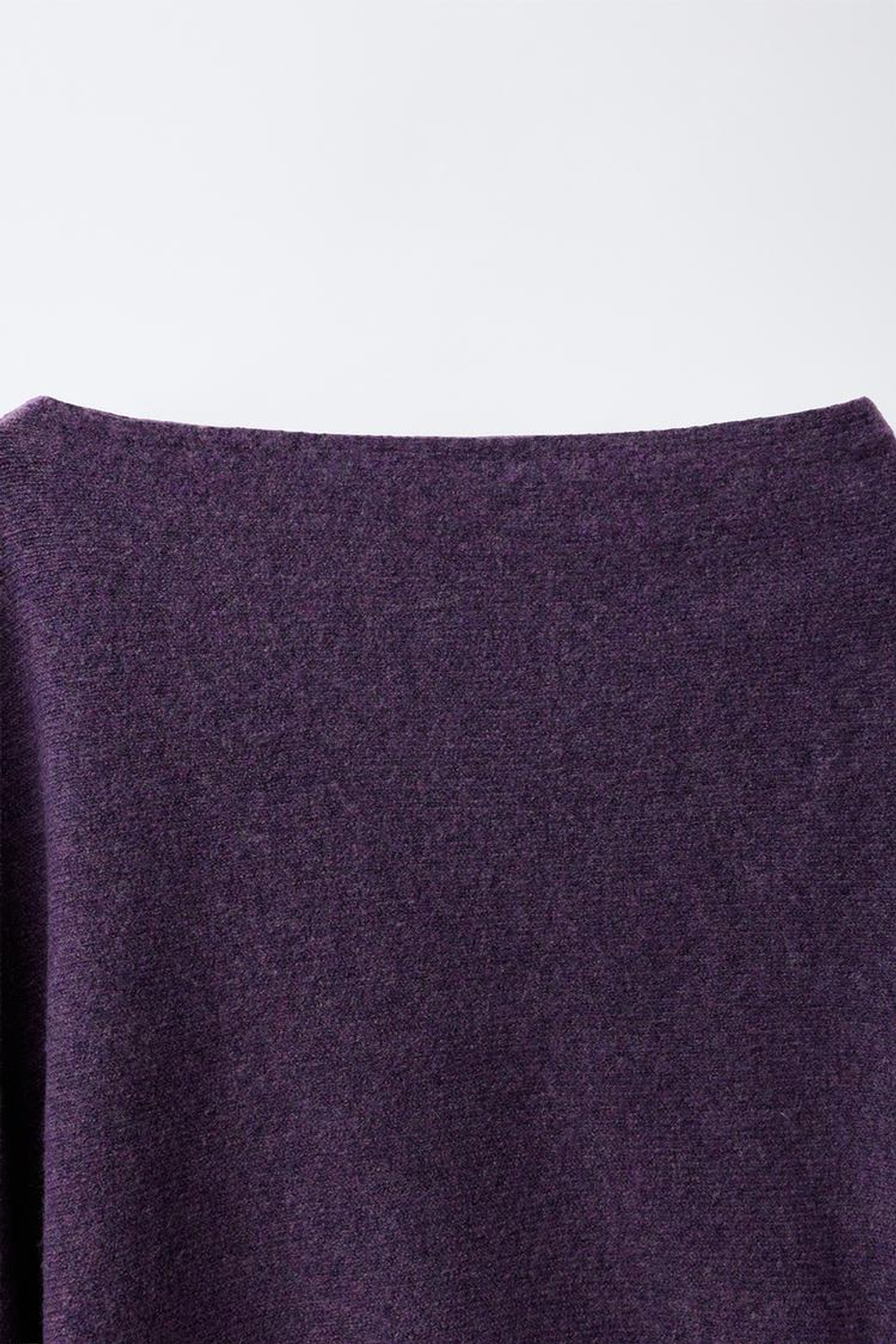 ZARA НАКИДКА ИЗ ТОНКОГО ТРИКОТАЖА, ТЕМНО-ЛИЛОВЫЙ
