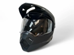Шлем KIOSHI Fighter 802 мотард с очками (Матовый черный, XL)