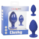 Набор из двух синих анальных пробок Cheeky (Цвет: синий)