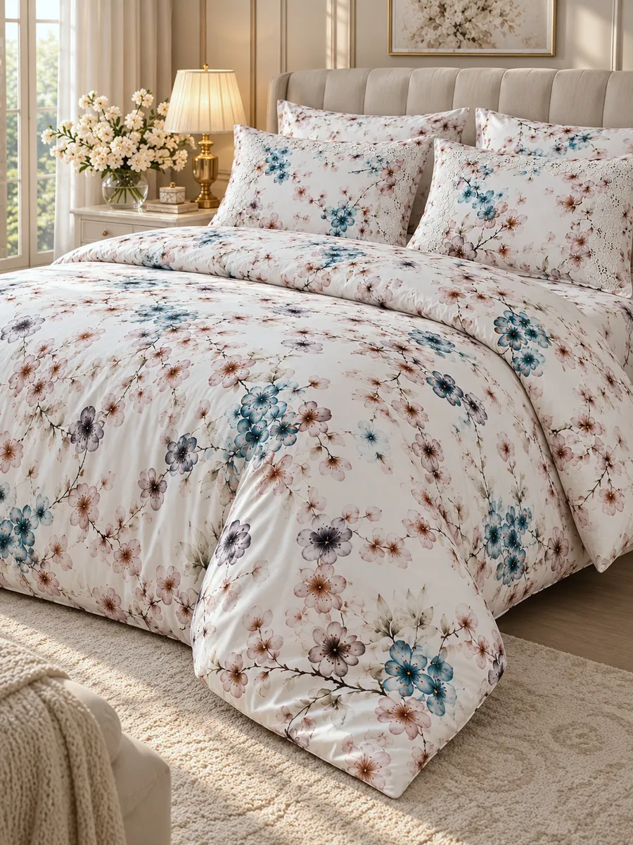 Gelin Home КПБ 6 пр. ZENAN синий цвет пододеяльник 200*220, простынь 240*260, наволочки 50*70 2шт, декоративные наволочки 50*70 2шт GLNN545 — фото 11