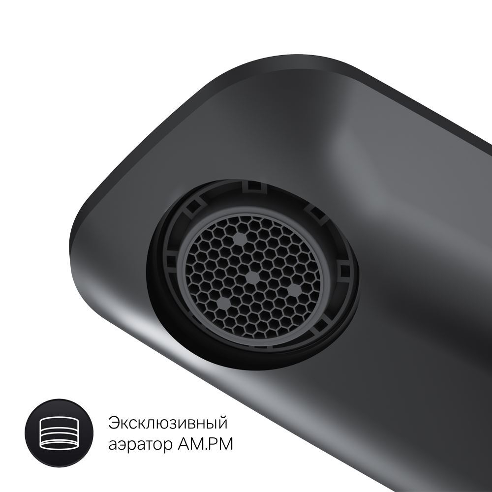 F50A02322 Inspire V2.0 смеситель для умывальника сенсорный, черный, шт.