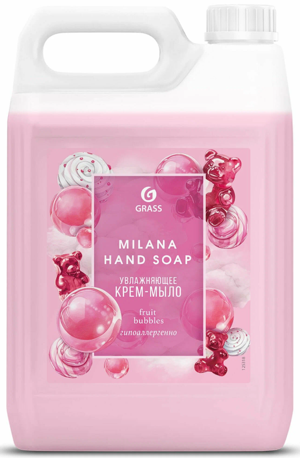 Крем-мыло жидкое увлажняющее MILANA Frut Bubbles 5л 125318