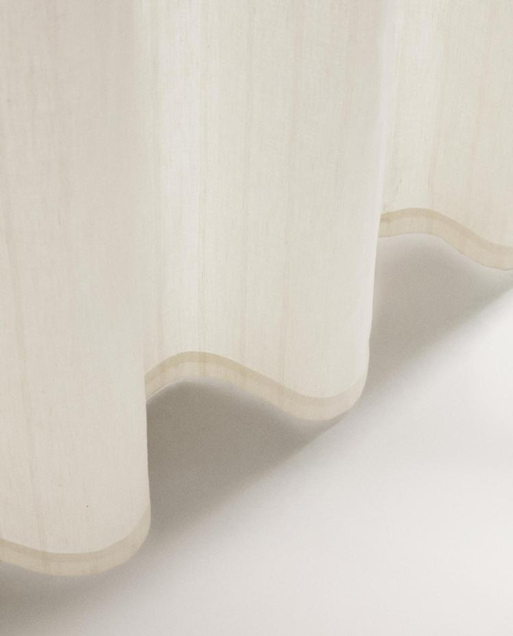 ZARA HOME ЖАККАРДОВАЯ ЛЬНЯНАЯ ШТОРКА ДЛЯ ВАННОЙ, ЦВЕТ СЛОНОВОЙ КОСТИ