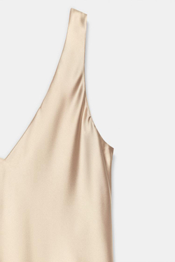 ZARA АТЛАСНОЕ ПЛАТЬЕ МИДИ, КАВА